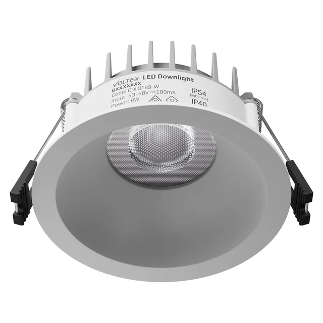 Voltex Roma premium COB tri-colour LED downlight, 90mm cut-out