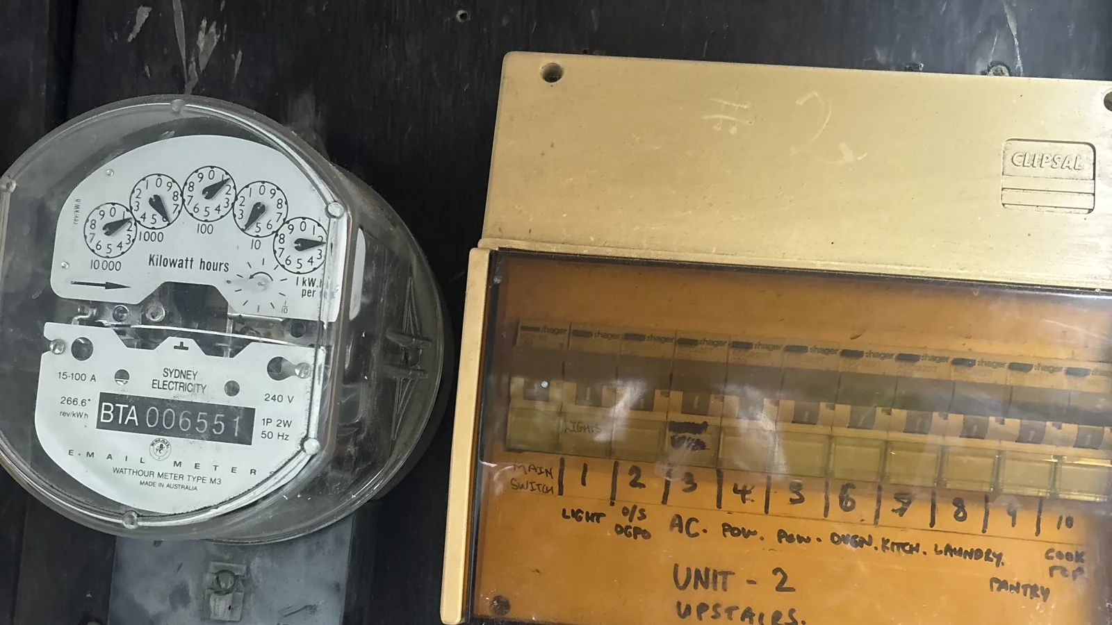 Original fuse board and meter of the type Electrical3 upgrades — North Curl Curl